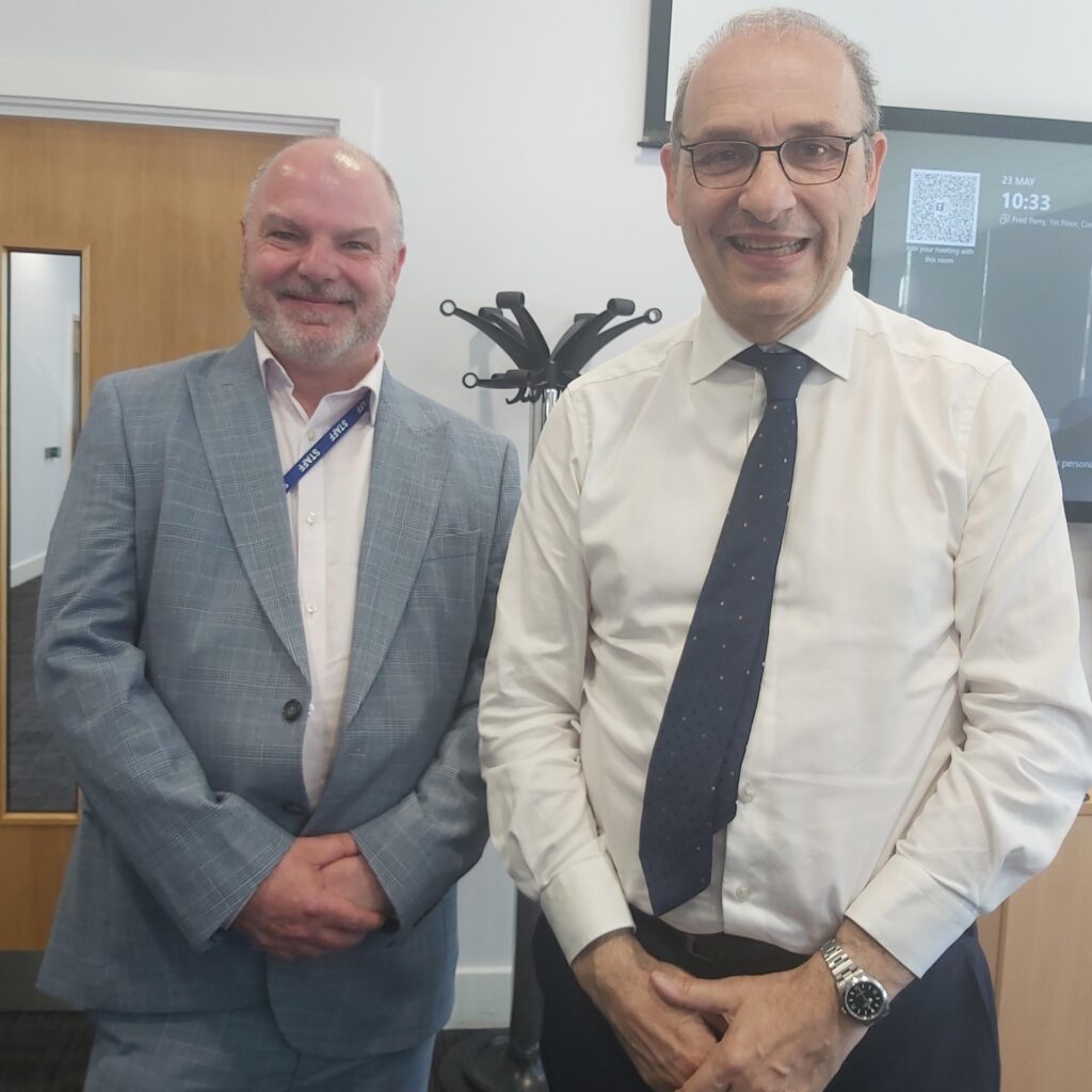 CEO James Scott and Sir John Benger